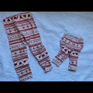 Matching leggings sister set